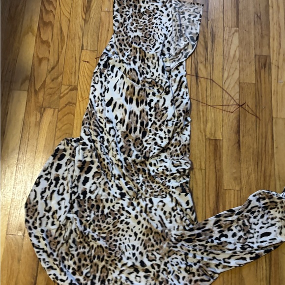 Express Animal Print Long Sleeve Dress - Picture 5 of 6